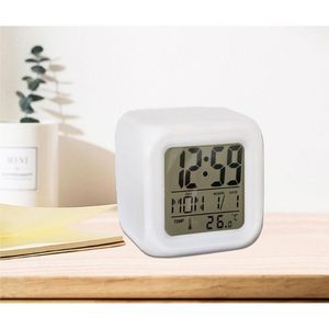 Colorful LED Backlit Desktop Perpetual <b>Calendar</b> Alarm Clock Square Home <b>Electronic</b> Desk Clock with LED Backlight - Product Image 3
