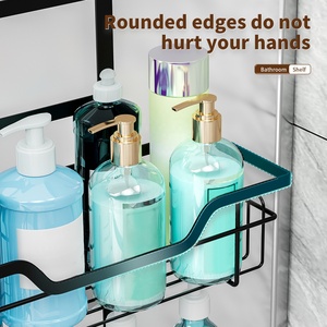 3 Layers Towel Holder Multifunctional Bathroom Rack Hooks <strong>Over</strong> <strong>Door</strong> Hanging Organizer <strong>Shower</strong> <strong>Caddy</strong> - Product Image 3