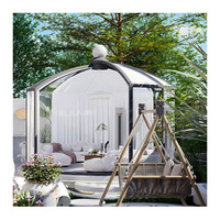 Tente de yourte dôme en verre de luxe moderne cadre en fer conception étanche quatre saisons pour événements en plein air décoration de villa personnalisable