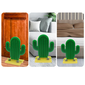 Commercio all'ingrosso materiale PP verde gatto menta erba gatta forma di Cactus Scratch Board per gatti - Product Image 5