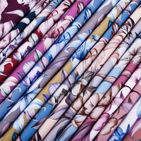 Magnifique tissu extensible dans les quatre sens, style bohème, imprimé numérique de grandes fleurs sur polyester et élasthanne pour vêtements féminins