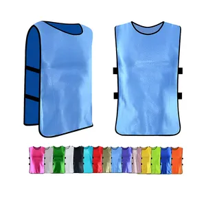 Asciugatura rapida Pinnies calcio petto gilet reversibile calcio bavaglini da allenamento con i numeri