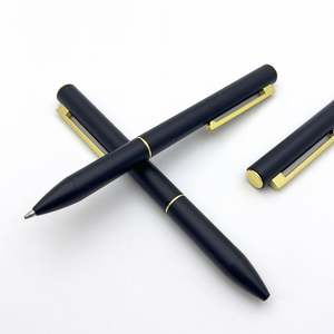 Stylo à bille de luxe en métal noir mat de haute qualité pour hôtel, personnalisable pour tous les sports, stylo promotionnel avec boîte - Product Image 5