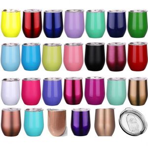 ECO Friendly OEM 12Oz Paint Sprayed Custom Double Wall Insulated Stainless Steel Coffee Milk Beer Wine Tumbler Mugs Cup With Lid - Product Image 6