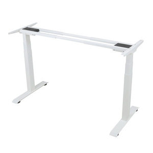 Nate Height <b>Adjustable</b> Desk Legs Dual Motor Electric Standing Desk Frame White Freestanding Office Study Bedroom Desk Base - Product Image 5