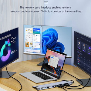 12 In 1 Type C Hub Uitbreidingsdock Laptop Docking Station Type C Naar Hdmi Vga Usb <span class=keywords><strong>3</strong></span>.0 Sd Rj45 Pd <span class=keywords><strong>3</strong></span>.5Mm Audio Usb C Docking Station - Product Image 6