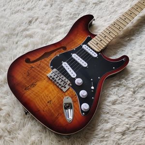 Guitarra Eléctrica de Alta Gama con Orificios en Forma de F, Fabricada en Madera Sólida, Profesional para Presentaciones, con un Aspecto Premium y Elegante - Product Image 2