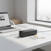 Lecteur/graveur de cartes à bande magnétique à trois voies MSR100 avec ports USB et RS232, matériau ABS, 13,56 MHz, distance de lecture de 0 à 3 m
