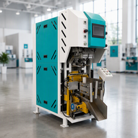 Machine de remplissage et de scellage semi-automatique de granulés de 50 kg avec entraînement pneumatique à économie d'énergie pour applications chimiques