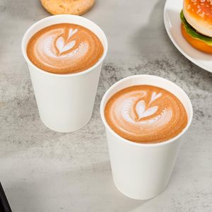 Gobelets en papier pour café et smoothies sans fuite 12 oz et 16 oz en pâte de bois pour les fêtes - Product Image 1