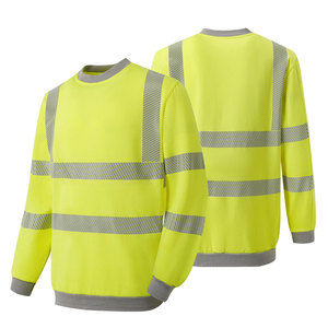Sweat-shirt jaune antistatique en modacrylique/coton FIREBEAR, vêtements ignifuges personnalisés en gros, tissu réfléchissant <span class=keywords><strong>de</strong></span> sécurité - Product Image 1