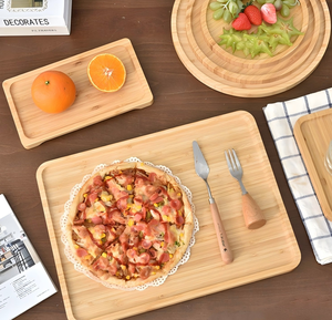 Eco-friendly Reusable Biodegradable Custom Kids Bamboo <strong>Tray</strong> for Baby Food Dried Fruit <strong>Snack</strong> Dinner Plates for Party Occasions - Product Image 3