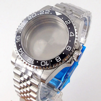 Montre avec boîtier et bracelet en acier inoxydable de 40 mm, verre saphir, étanche à 100 mètres, mouvements NH34 NH35 NH36, pour montres de style