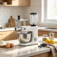Robot pâtissier électrique multifonctionnel, pétrin, batteur à œufs, bol en acier inoxydable 8L, hachoir à viande, extracteur de jus pour la cuisine domestique
