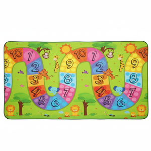 Tapis de jeu simple face 160x140x0,7 cm XPE pour bébé Tapis de jeu enroulable en mousse imperméable et non toxique Colurful Number Road Product Genre - Product Image 1
