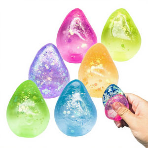Venta Directa de Fábrica: Juguetes Sensoriales Antiestrés de TPR con Purpurina de Colores y Diseño de Gota de Maltosa para Niños y Adultos de 5 a 7 Años - Product Image 2
