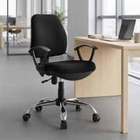 Chaise de bureau ergonomique moderne pivotante, chaise de travail pour ordinateur, hauteur réglable, soutien lombaire pour le bureau à domicile