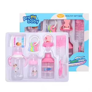 Coffret Cadeau de Biberons <span class=keywords><strong>pour</strong></span> Nouveau-né, Ensemble de 8 Pièces, <span class=keywords><strong>Biberon</strong></span> en Silicone PP Sans BPA <span class=keywords><strong>pour</strong></span> Mère et Bébé - Product Image 4