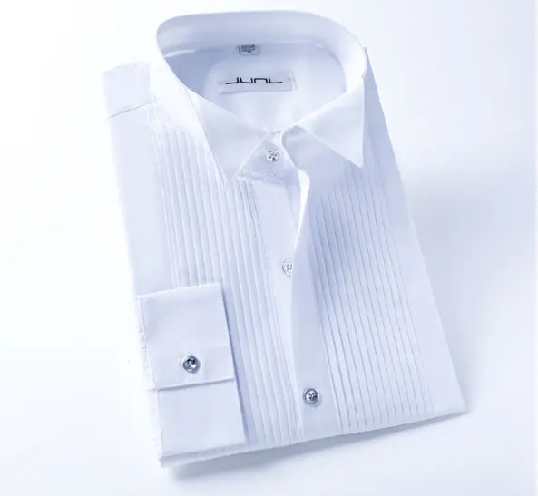 Designer New Oxford têxtil corpo de ferro-free cor branca formal dos homens camisa camisas de manga longa camisas do smoking