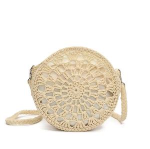 Summer <span class=keywords><strong>Chic</strong></span> Style Vacation Casual Hollowed Out Shoulder Bag Vintage Girl Crochet Hook Small Round Cellphone Pouch - Product Image 1