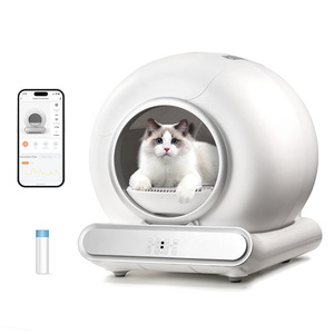 Bac à <span class=keywords><strong>litière</strong></span> intelligent pour chat, auto-nettoyant, en plastique, avec contrôle par application, facile à nettoyer, grande capacité, toilette automatique pour chat - Product Image 1