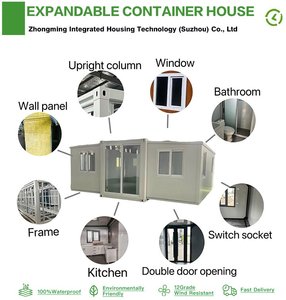 20ft 40ft Impermeável Pré-fabricada Luxo Dobrável 2 Quarto Expansível Container Casa - Product Image 5