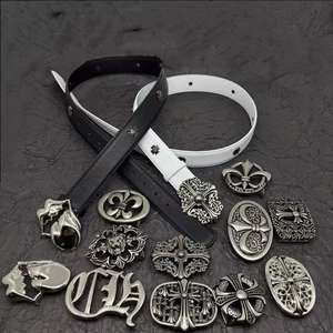 Nuovissimo all'ingrosso Unisex Retro cintura Vintage borchia fibbia di lusso Versatile cintura liscia alla moda <span class=keywords><strong>per</strong></span> gli uomini delle donne America - Product Image 3