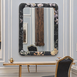 Thiết kế hình vuông khung gỗ gương/hiện đại <span class=keywords><strong>Hand</strong></span> <span class=keywords><strong>Painted</strong></span> trang trí tường gương cho phòng khách/phòng tắm - Product Image 3