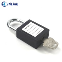 Cadenas de sécurité industriel LOTO noir, anse en acier de 6 mm, certifié CE/OSHA/ISO9001, marque HiLink, garantie 1 an, prévient les risques