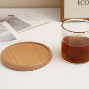 Handmade Natural Wood Texture Anti slip and Heat-insulating, <b>Retro</b> Style Coasters for Home and Office Use - Product Image 4