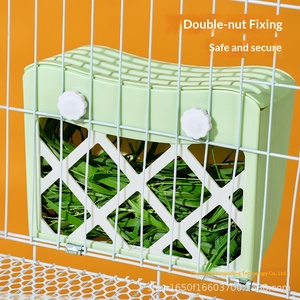 Comedero para Heno de Conejo de Gran Capacidad, Fijo y Colgante, para Cobayas, Chinchillas, Gatos y Ratas, con Doble Función y Abertura Amplia - Product Image 3