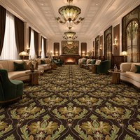 Kommerzielles Bauprojekt Hotel Bankettsaal Korridor Bodenbelag Wand-zu-Wand Maschinengefertigter Axminster-Teppich für 5-Sterne-Hotels