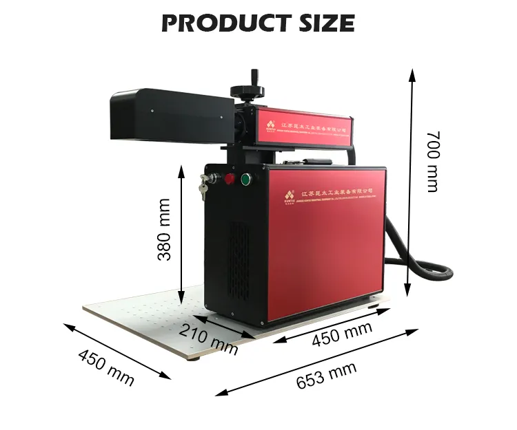 Portable JPT MOPA 50W 60W 100W 3D mise au point dynamique fibre laser relief gravure profonde machine de marquage pour gobelet moule pièce