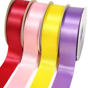 Ruban en satin de haute qualité 100% polyester, 196 couleurs, simple face, 38 mm, pour la fête des mères, les cadeaux et la <span class=keywords><strong>d</strong></span>écoration florale - Product Image 4