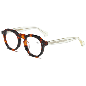 Gafas Redondas con Montura Completa, Color Negro Sólido, Anti-UV, Ligeras, Unisex, para Adultos, Monturas para Corrección de la Visión - Product Image 5