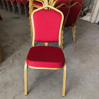 Mobilier de chaise de salle de banquet d'hôtel de mariage rouge de restaurant empilable en gros d'approvisionnement d'usine