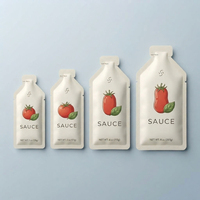 Pochette personnalisée mate de forme spéciale avec fermeture thermoscellée pour l'emballage de sauces et le stockage d'aliments et de condiments
