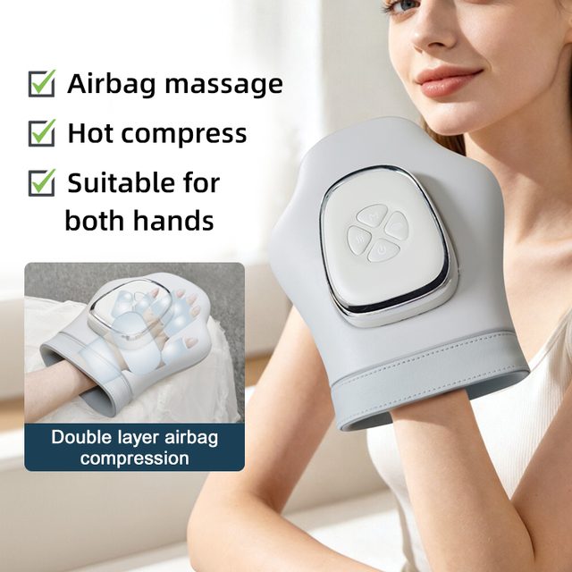 Bestseller Professional-grade Hand Therapy Glove Wrist Palm Portable Cordless Massager Heat Compression Relief Timing
