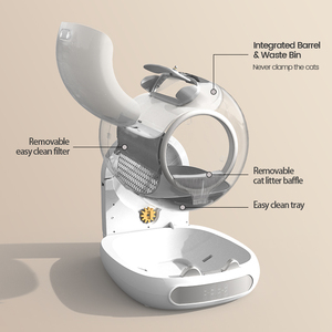 Bac à litière automatique intelligent pour chat, 65L, rond, en plastique, autonettoyant, sans poussière, anti-odeurs, facile à nettoyer pour chats - Product Image 3