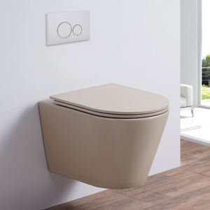 <span class=keywords><strong>Set</strong></span> di <span class=keywords><strong>Sanitari</strong></span> Sospesi in Ceramica Nera OEM/ODM Moderni con Vaso WC Senza Brida e Telecomando per Ville - Product Image 6