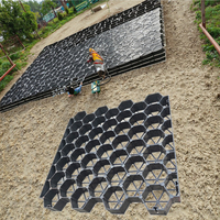 Grille de gazon Géogrille Plastique Eco Pavés Perméable pour les allées Cheval Paddock Gravier Caoutchouc Protection Gazon Renforcement Parking