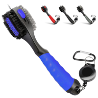 Offre Spéciale Golf Club Brush Balle-tipped Double-sided Cleaning Brush Nylon Steel Brush Accessoires de golf
