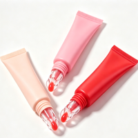 Tube de gloss à lèvres personnalisé avec logo sur le couvercle, 3 ml, 5 ml, 8 ml, tube de gloss à lèvres à presser, tube de baume à lèvres vide, emballage cosmétique en plastique