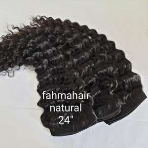 Extensiones de cabello humano Remy virgen natural rizado al vapor, extensión trenzada de piel suave alineada con cutícula de 30 pulgadas - Product Image 5