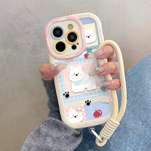 <span class=keywords><strong>Cover</strong></span> TPU cartone animato Terrier bianco dell'altopiano dell'ovest per iPhone 16 Pro Max per <span class=keywords><strong>Apple</strong></span> 15 Pro 14 per le donne 13 con cordino - Product Image 5