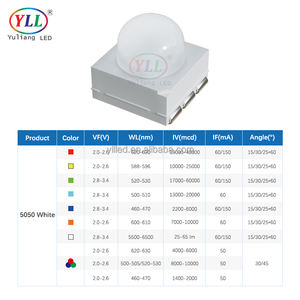 Shenzhen YLL 5050 Super flusso 620nm <span class=keywords><strong>RGB</strong></span> Chip <span class=keywords><strong>Led</strong></span> bianco con lente per segno <span class=keywords><strong>Led</strong></span> personalizzato semaforo coda fari <span class=keywords><strong>Rgb</strong></span> luce - Product Image 2