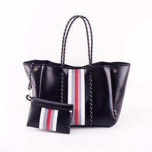 Borse di vendita calda da donna borse da donna traforate porta <span class=keywords><strong>mare</strong></span> in Neoprene borsa da spiaggia estiva borsa da <span class=keywords><strong>mare</strong></span> da donna borsa da donna con Logo - Product Image 6