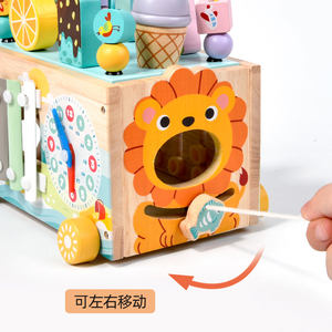 Gioco Educativo in Legno <span class=keywords><strong>Montessori</strong></span> con Labirinto di Perline, Xilofono e Pesca per Bambini - Product Image 3