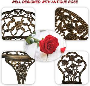 Danlong 4-Piezas Jardín al aire libre Balcón Patio Muebles de aluminio fundido Patio Set <span class=keywords><strong>Bistro</strong></span> Chair - Product Image 3