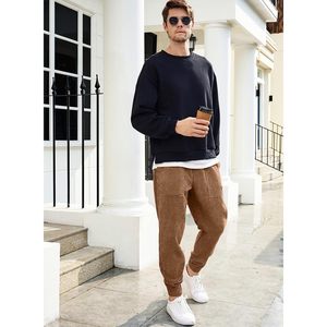Pantalones Deportivos de Pana para Hombre FOXA, con Cordón, Cintura Elástica, Corte Holgado y Ajustado, con Bolsillos, para Uso Casual - Product Image 3